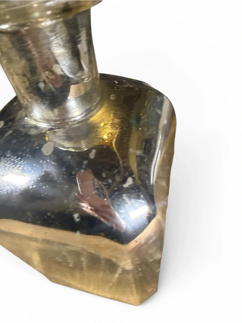 Silver Mercury Glass Decorative Bottle Vase